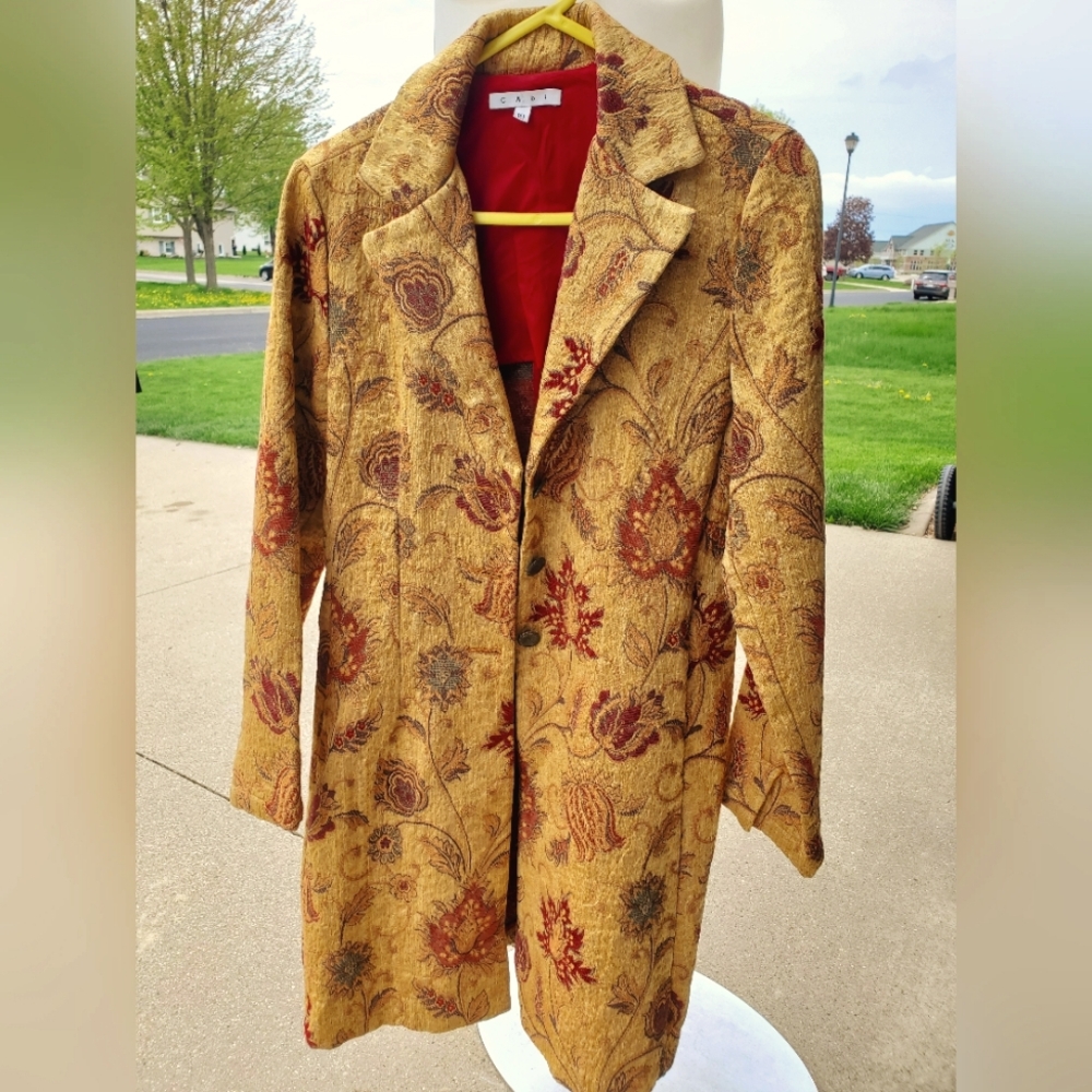 CAbi Gold Guinevere Coat, Size 10